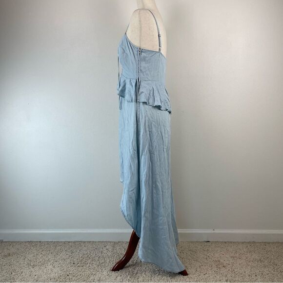 Guess Light Blue Lyocell Midi Dress Size M EUC - Picture 3 of 9